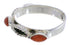 Apple Coral Sterling Silver Jewelry Stackable Ring Size 5-3/4 UX34807